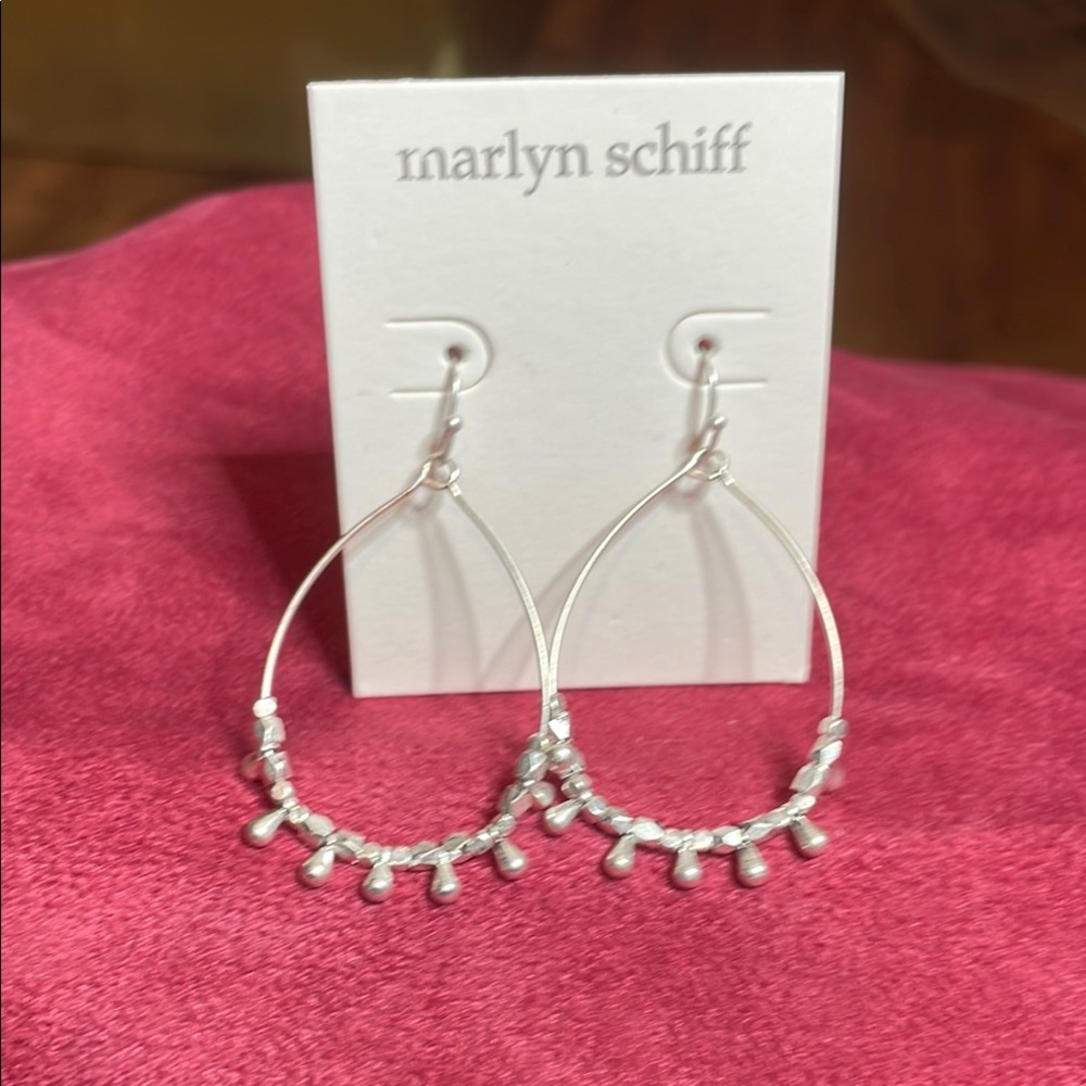 Marlyn Schiff Silver Hoop Earrings
